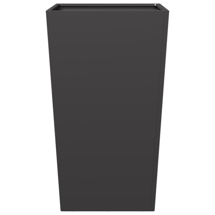 Plantenbak 45x45x75 cm staal zwart - Afbeelding 5