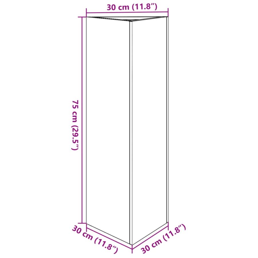 Plantenbak driehoek 30x26x75 cm staal zwart - Afbeelding 10
