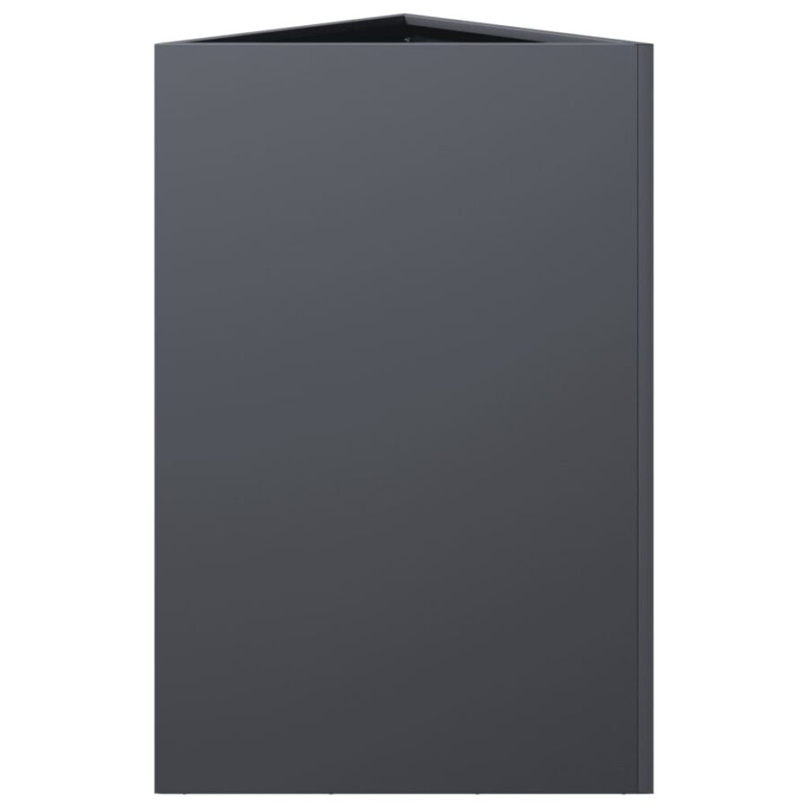 Plantenbak driehoek 50x43x75 cm staal antracietkleurig - Afbeelding 5
