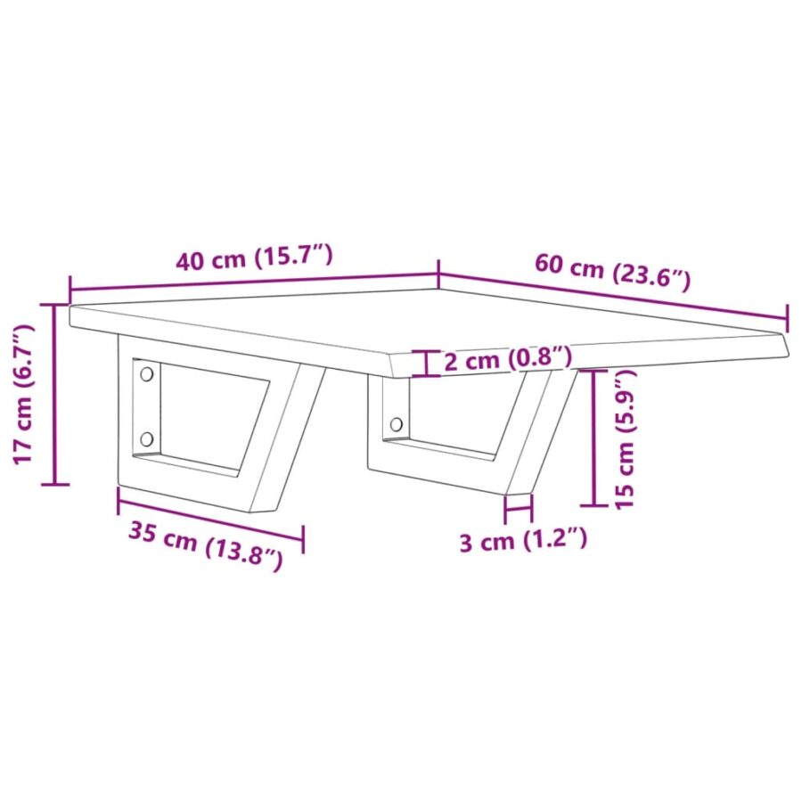 Badkamer wandschap staal en massief eikenhout - Afbeelding 11