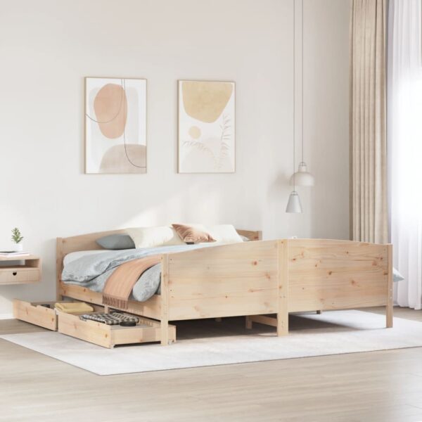 Bedframe zonder matras massief grenenhout 180x200 cm
