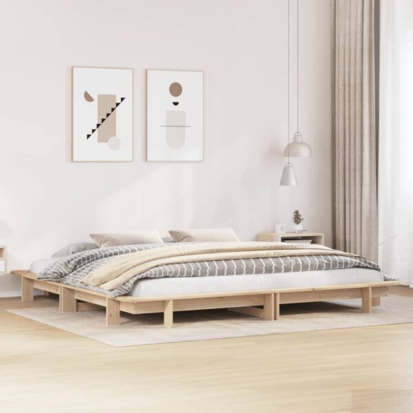 Bedframe zonder matras massief grenenhout 180x200 cm