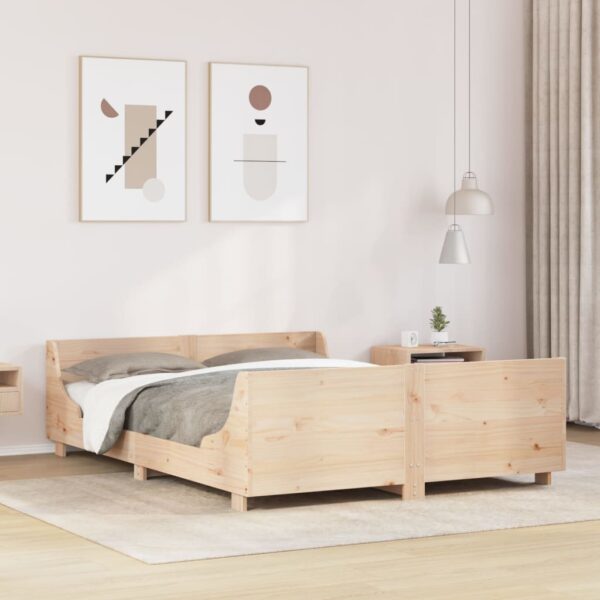 Bedframe zonder matras massief grenenhout 150x200 cm