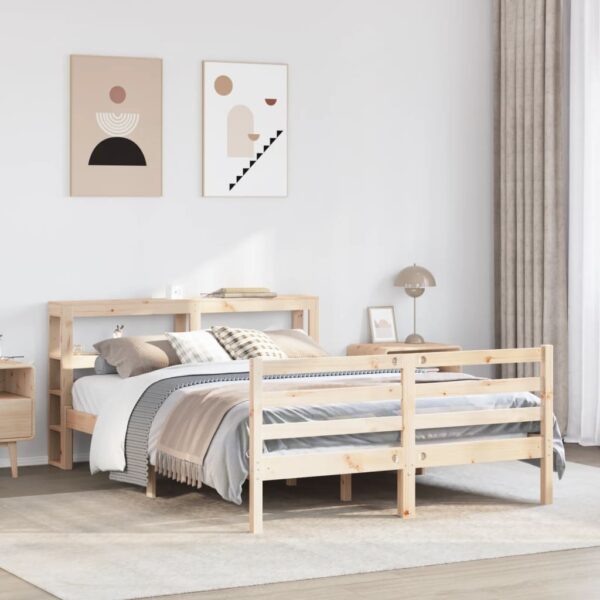 Bedframe zonder matras massief grenenhout 140x190 cm
