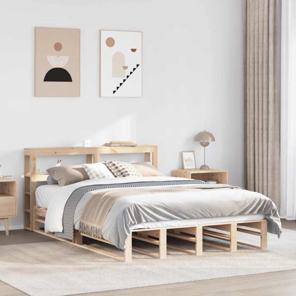 Bedframe zonder matras massief grenenhout 150x200 cm