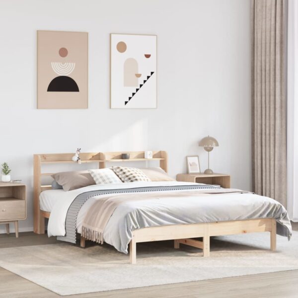 Bedframe zonder matras massief grenenhout 140x190 cm