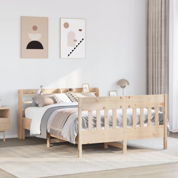 Bedframe zonder matras massief grenenhout 140x190 cm