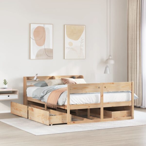 Bedframe zonder matras massief grenenhout 120x200 cm