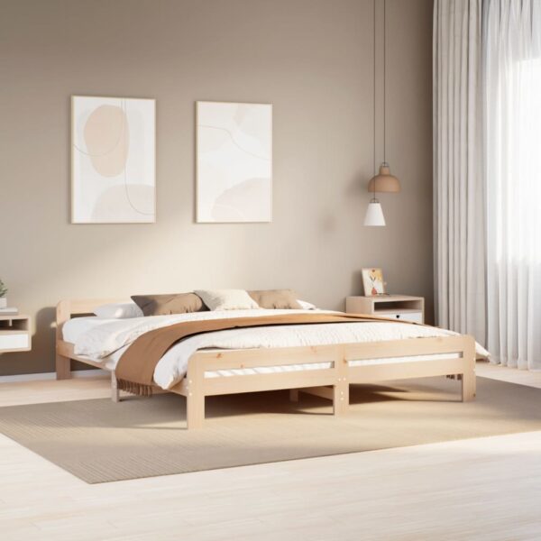 Bedframe zonder matras massief grenenhout 180x200 cm