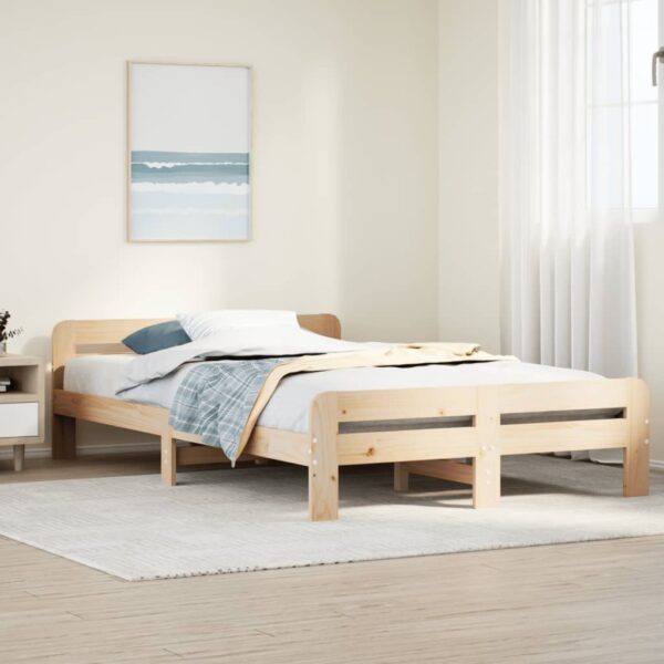Bedframe zonder matras massief grenenhout 135x190 cm