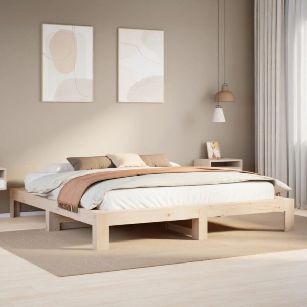 Bedframe zonder matras massief grenenhout 180x200 cm