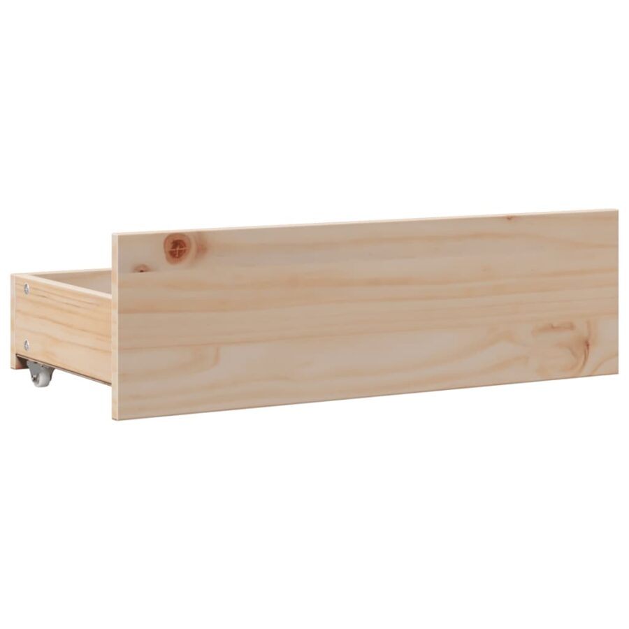 Bed met boekenkast zonder matras massief grenenhout 90x200 cm - Afbeelding 8