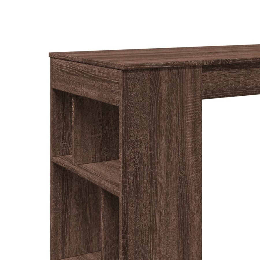 Bartafel met rekken 102x50x103,5 cm bewerkt hout bruin eiken - Afbeelding 7