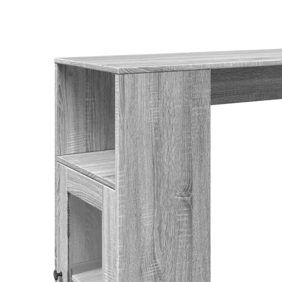 Bartafel met rekken 101x40x103,5 cm bewerkt hout grijs sonoma - Afbeelding 9