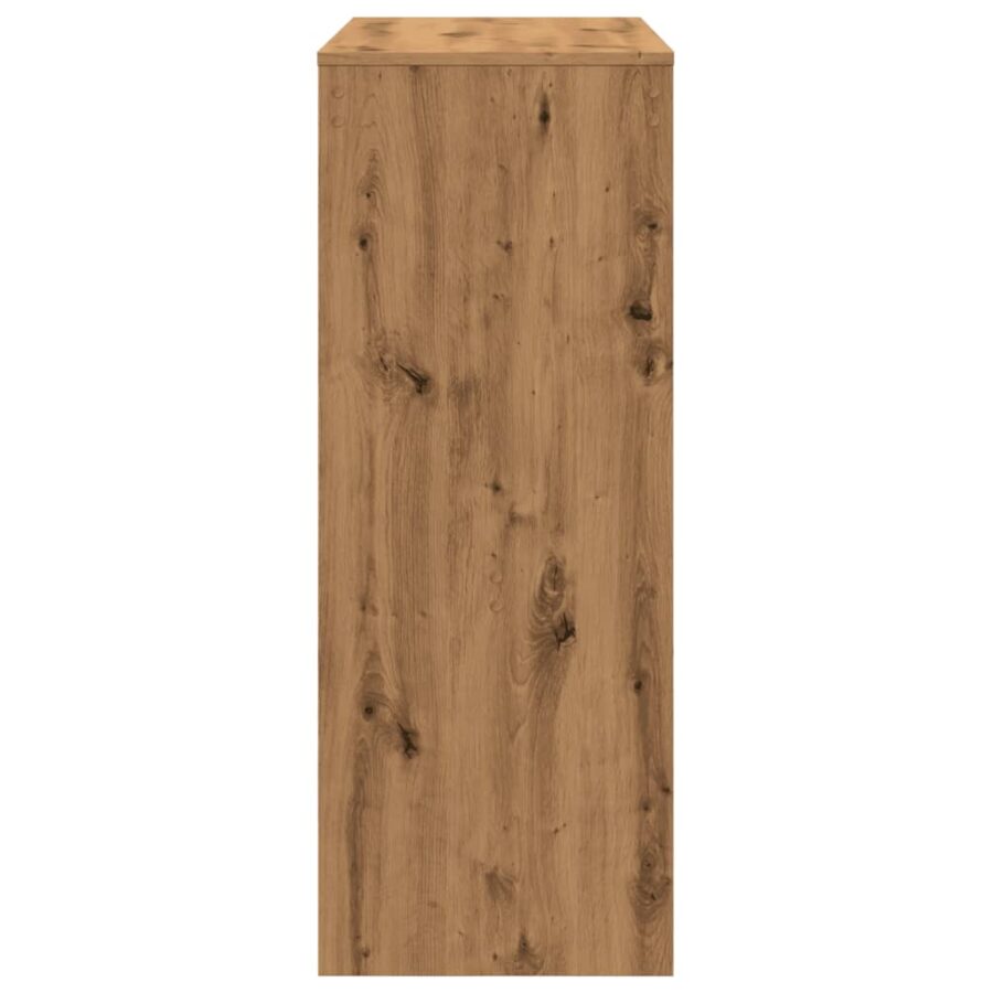 Bartafel met rekken 90x40x103,5 cm hout artisanaal eikenkleurig - Afbeelding 5