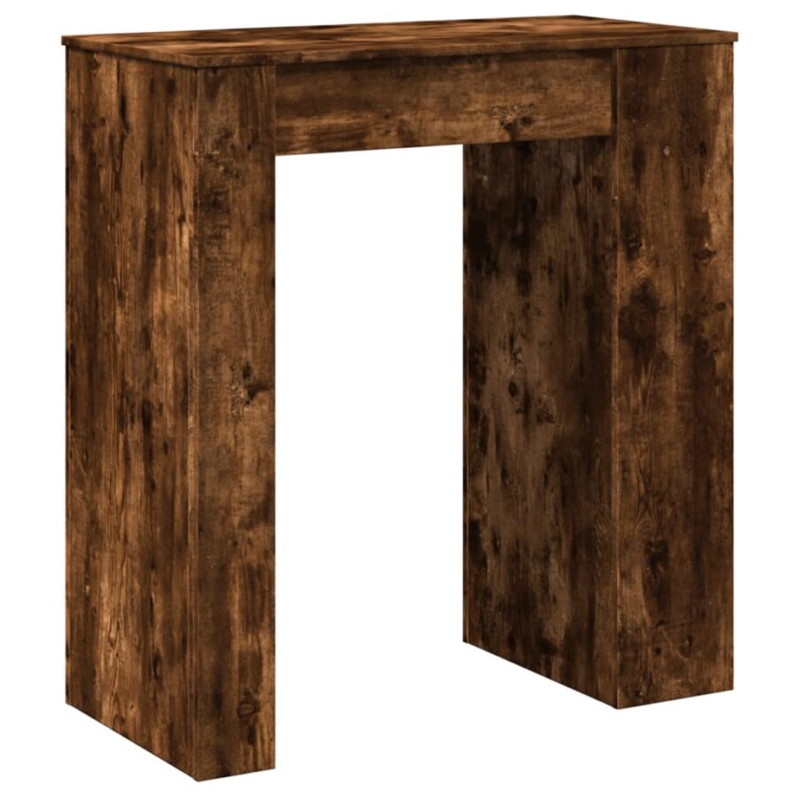 Bartafel met rekken 95x47x103,5 cm bewerkt hout gerookt eiken - Afbeelding 6