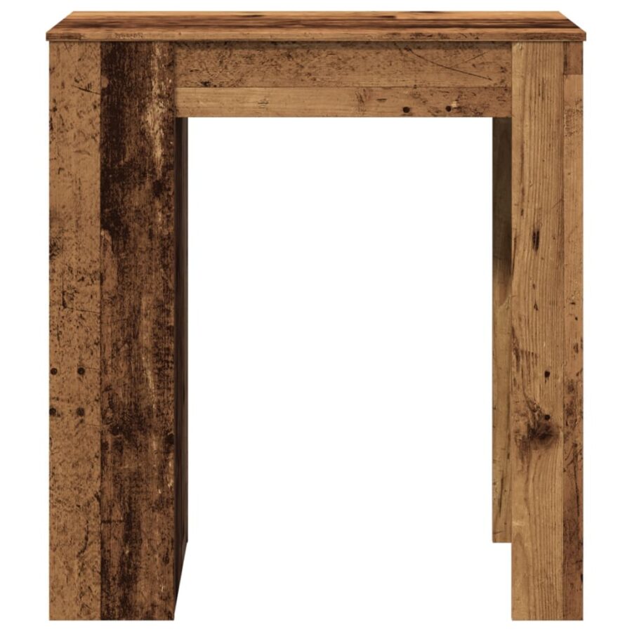 Bartafel met rekken 95x47x103,5 cm bewerkt hout oud houtkleur - Afbeelding 4