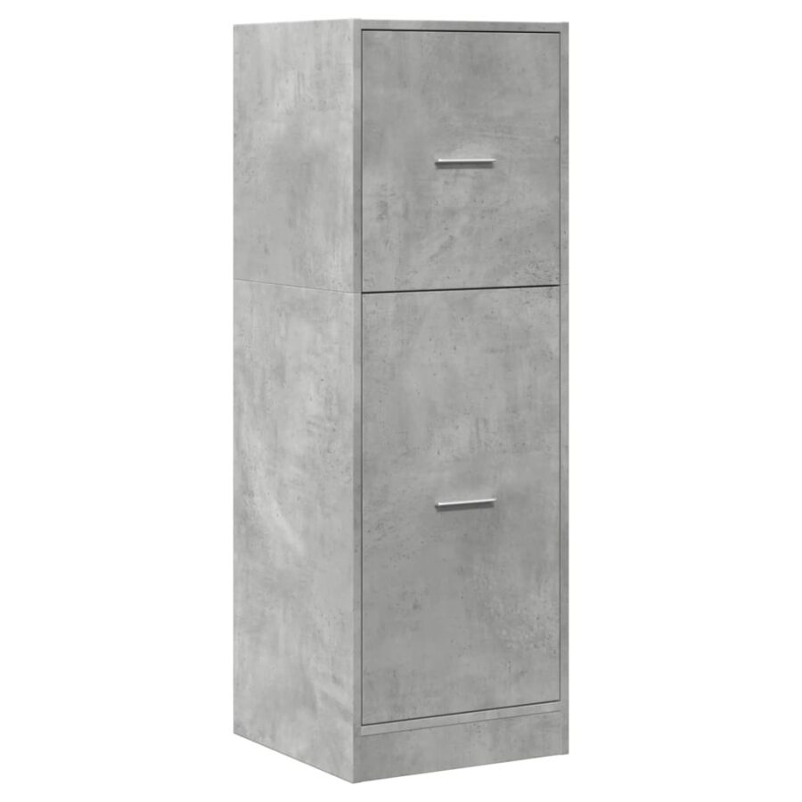 Apothekerskast 40x41x118 cm bewerkt hout betongrijs - Afbeelding 3
