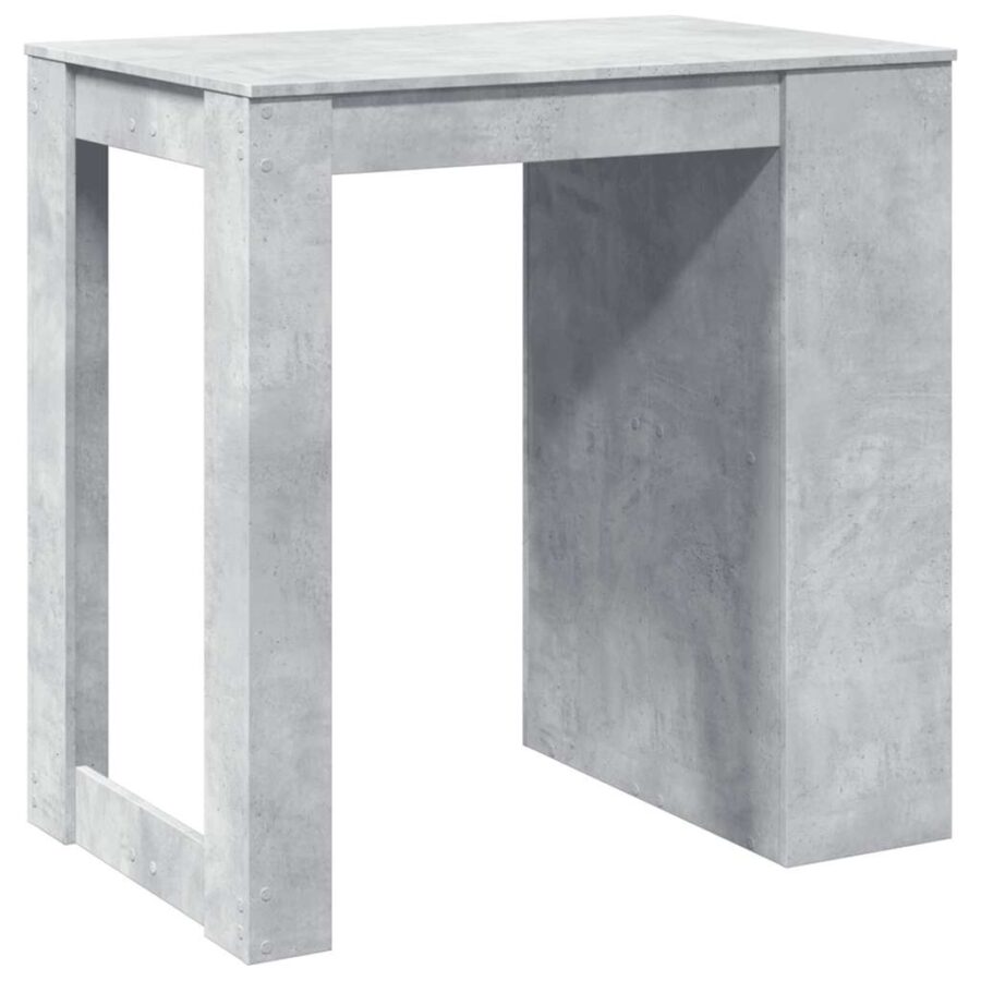 Bartafel 102x70x103,5 cm bewerkt hout betongrijs - Afbeelding 7