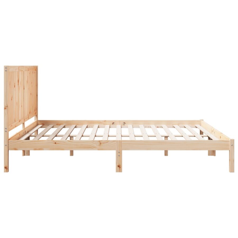 Bedframe extra lang zonder matras massief hout 180x210 cm - Afbeelding 5