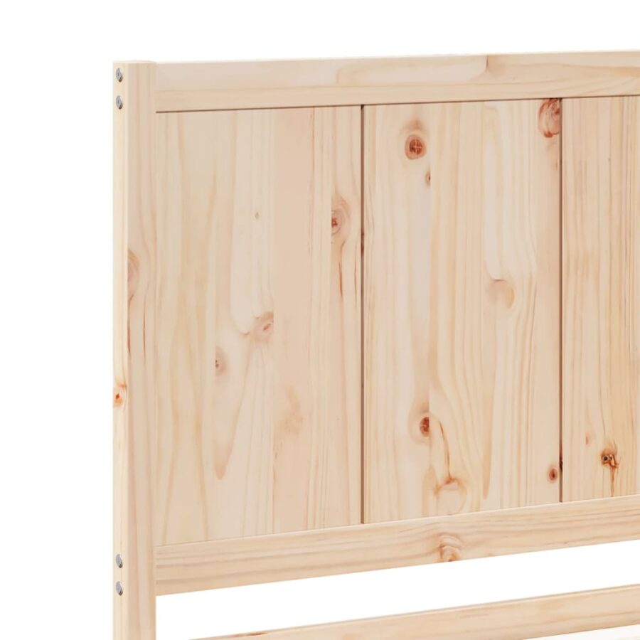 Bedframe extra lang zonder matras massief hout 180x210 cm - Afbeelding 7