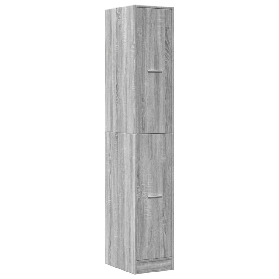 Apothekerskast 30x41x174,5 cm bewerkt hout grijs sonoma eiken - Afbeelding 3