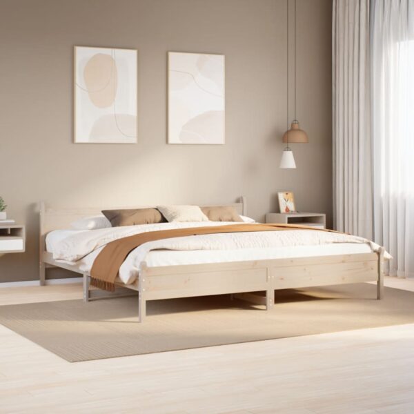 Bedframe zonder matras massief grenenhout 200x200 cm