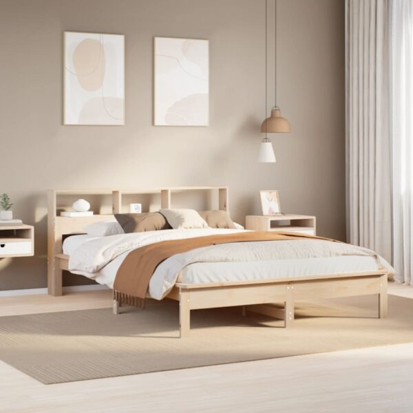 Bedframe zonder matras massief grenenhout 140x190 cm