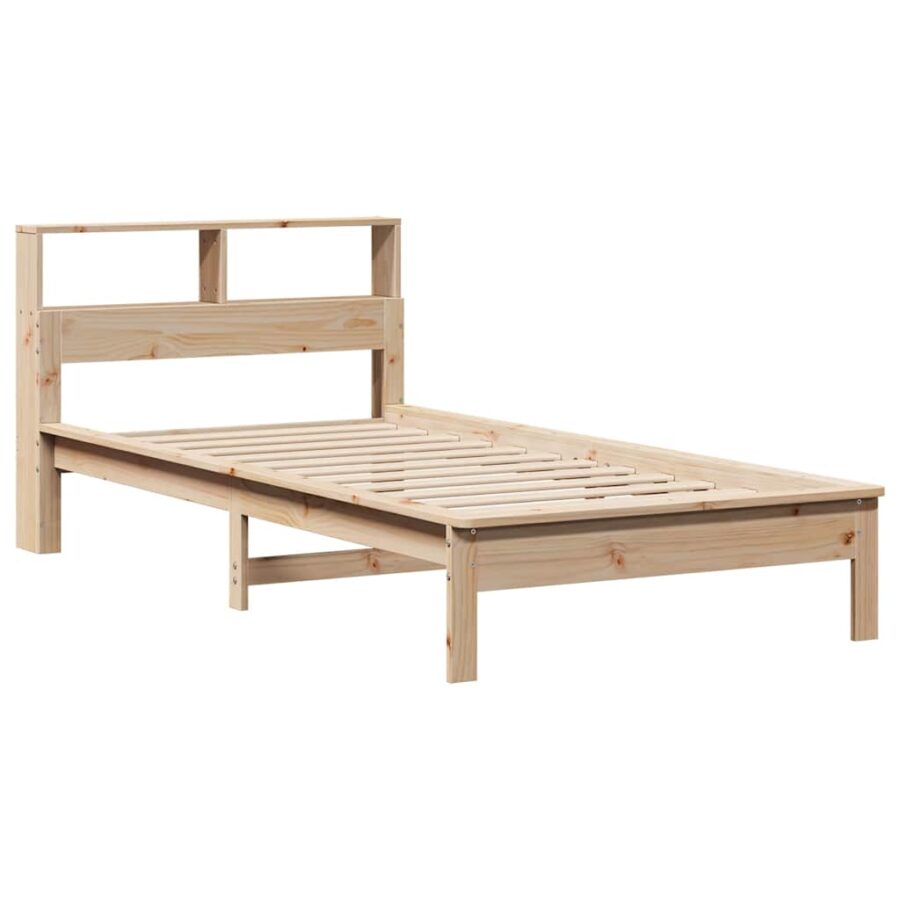 Bed met boekenkast zonder matras massief grenenhout 90x200 cm - Afbeelding 7
