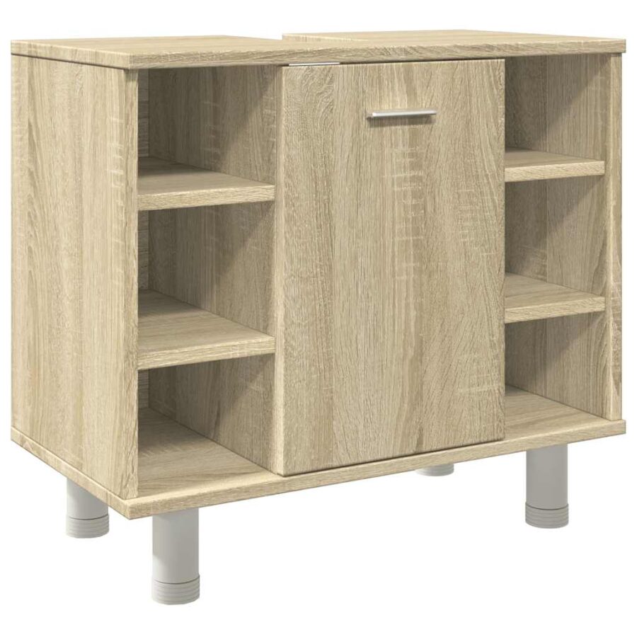 Badkamerkast 60x32x53,5 cm spaanplaat sonoma eikenkleurig - Afbeelding 2