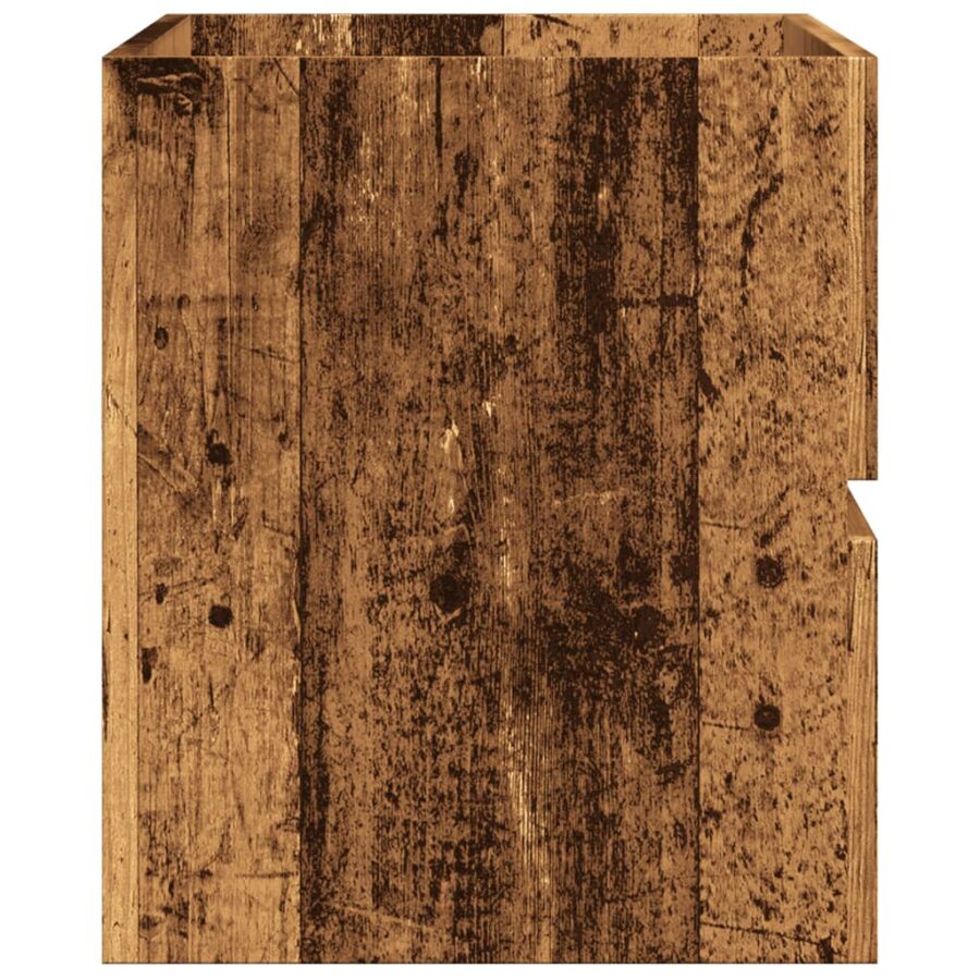 Badkamerwandkast 80x38,5x45 cm bewerkt hout oud houtkleurig - Afbeelding 5