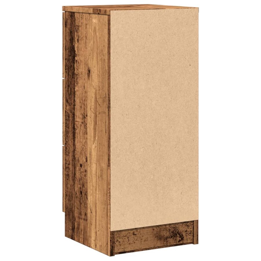 Dressoir 30x30x70 cm bewerkt hout oud houtkleurig - Afbeelding 7