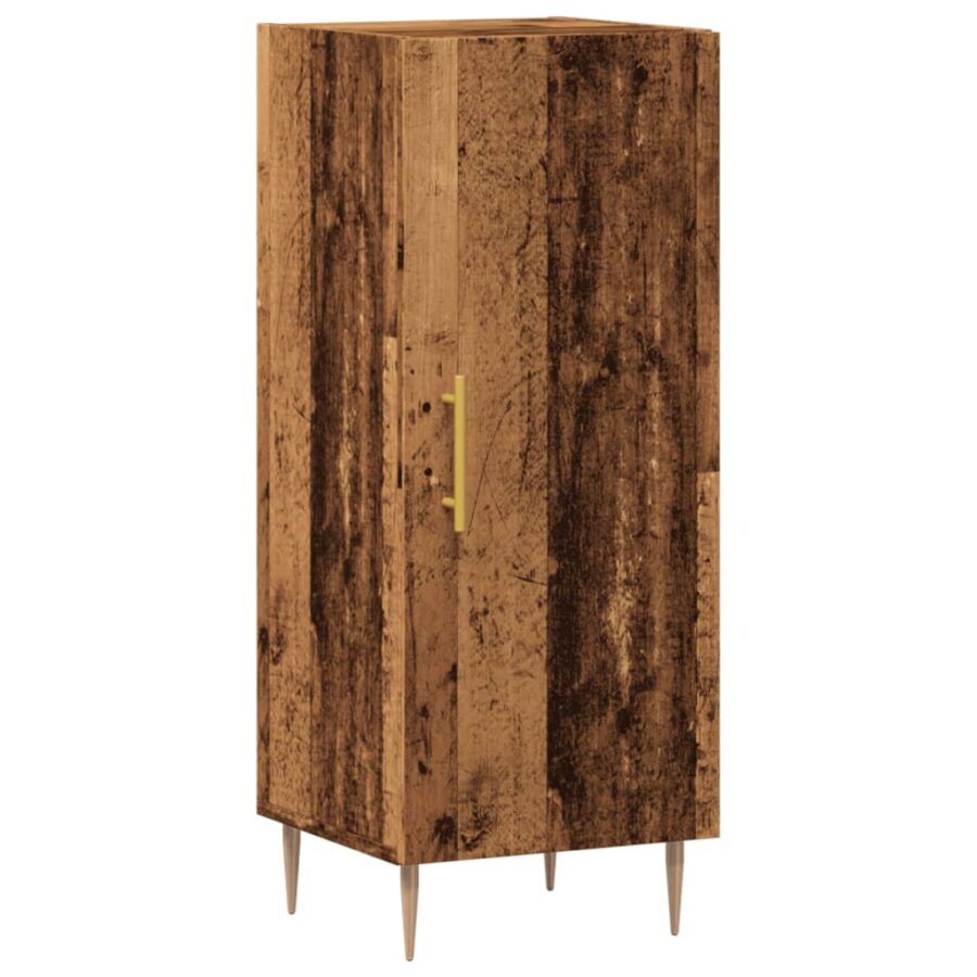 Dressoir 34,5x34x90 cm bewerkt hout oud houtkleurig - Afbeelding 2