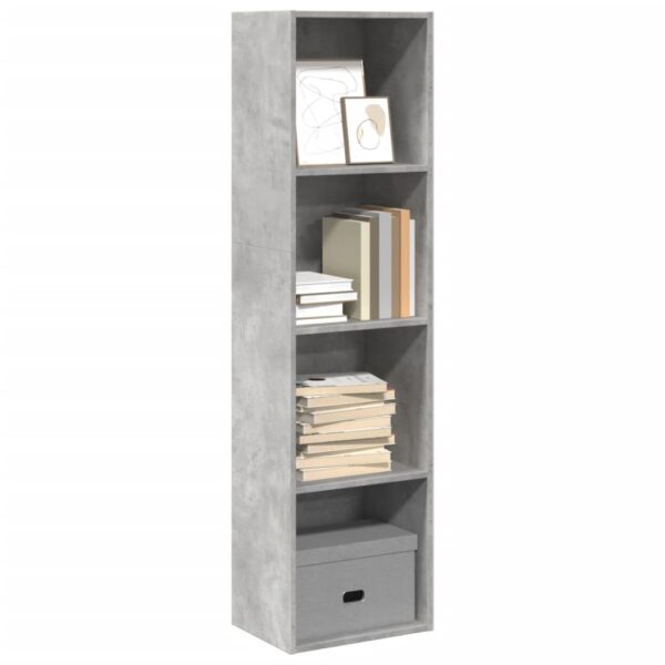 Boekenkast 40x30x152 cm bewerkt hout betongrijs