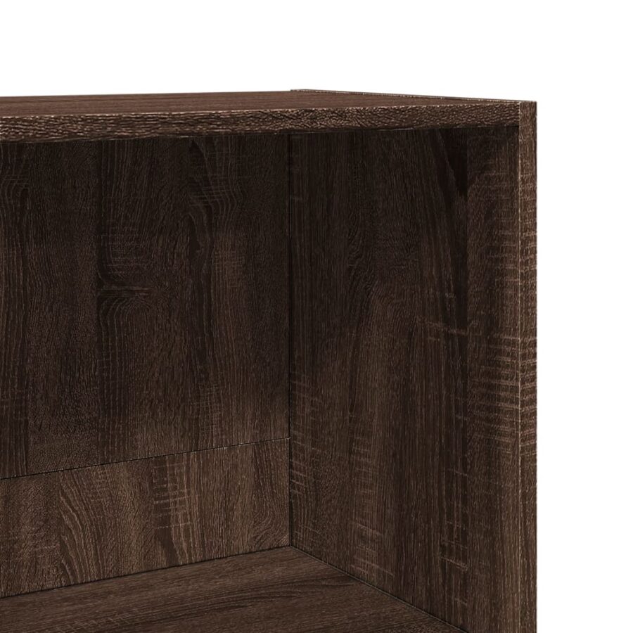 Boekenkast 40x30x152 cm bewerkt hout bruin eikenkleurig - Afbeelding 7