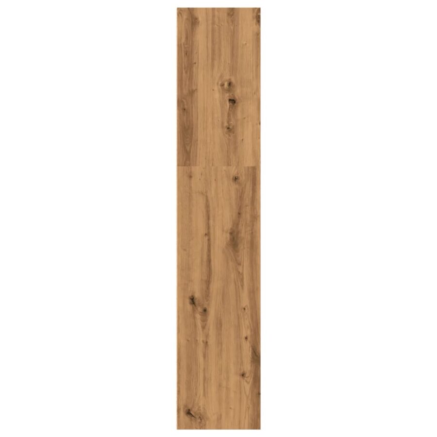 Boekenkast 40x30x152 cm bewerkt hout artisanaal eikenkleurig - Afbeelding 5