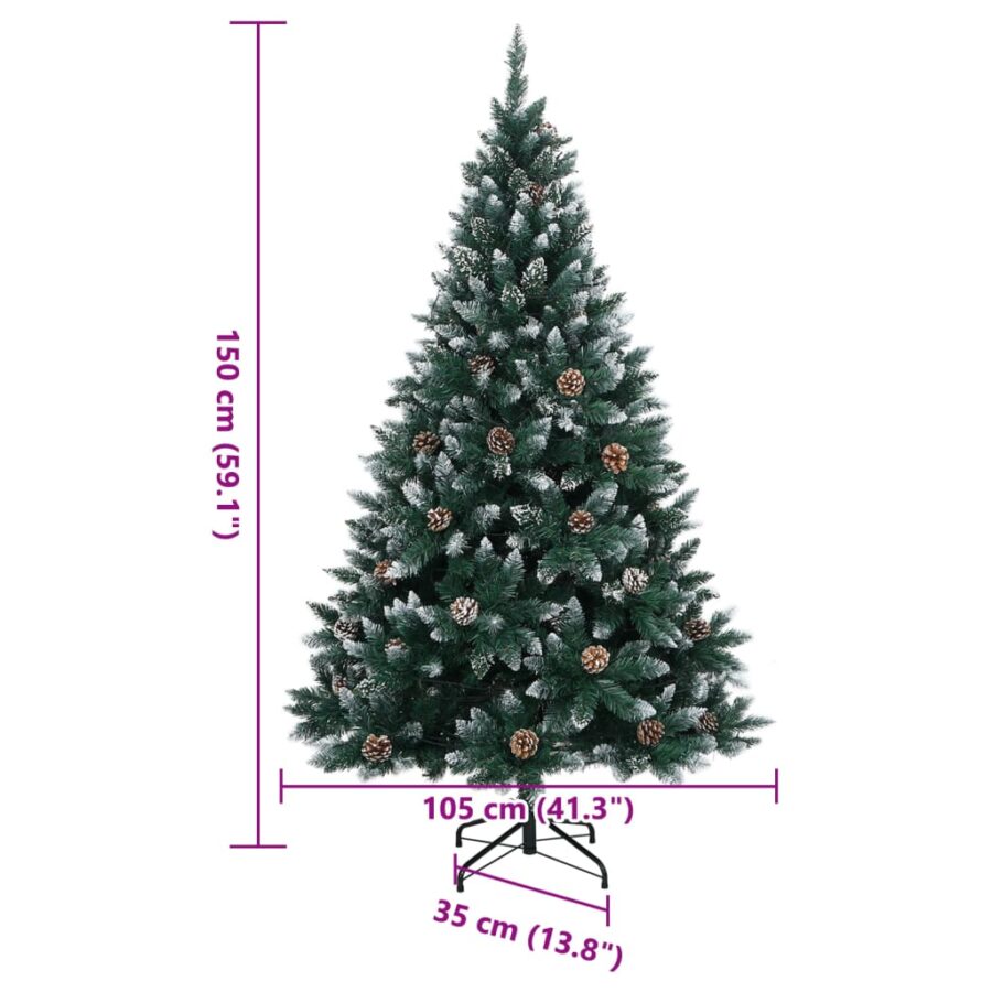 Kunstkerstboom met 150 LED's 150 cm - Afbeelding 12