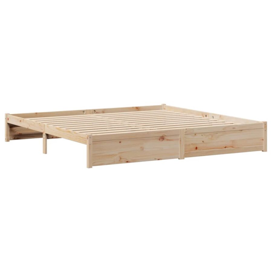 Bed met boekenkast zonder matras massief grenenhout 160x200 cm - Afbeelding 8