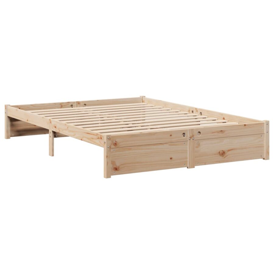 Bed met boekenkast zonder matras massief grenenhout 150x200 cm - Afbeelding 8