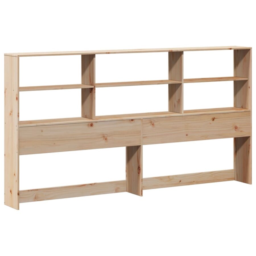 Bed met boekenkast zonder matras massief grenenhout 180x200 cm - Afbeelding 6