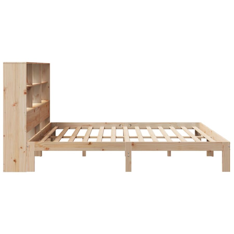 Bed met boekenkast zonder matras massief grenenhout 180x200 cm - Afbeelding 7