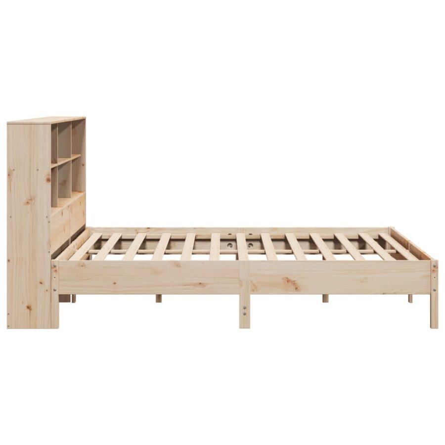Bed met boekenkast zonder matras massief grenenhout 180x200 cm - Afbeelding 5