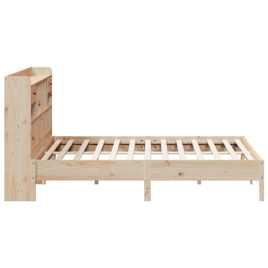 Bed met boekenkast zonder matras massief grenenhout 180x200 cm - Afbeelding 5