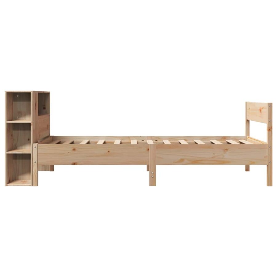 Bed met boekenkast zonder matras massief grenenhout 90x200 cm - Afbeelding 5