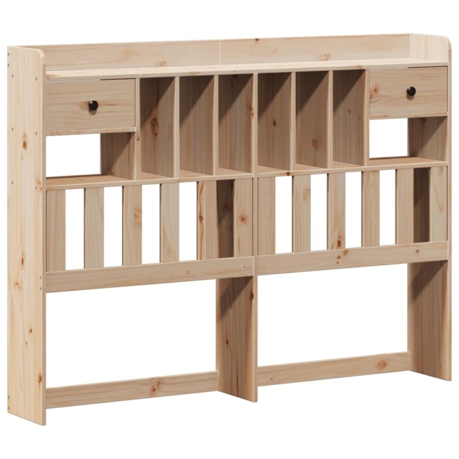 Bed met boekenkast zonder matras massief grenenhout 120x200 cm - Afbeelding 7