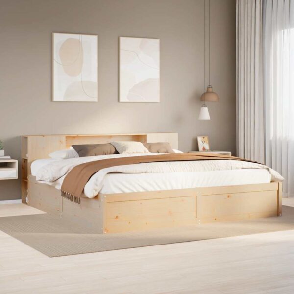 Bedframe zonder matras massief grenenhout 180x200 cm