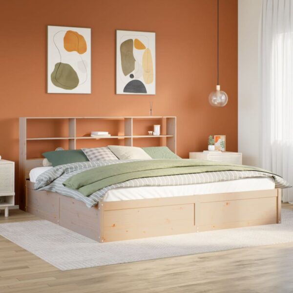 Bedframe zonder matras massief grenenhout 180x200 cm