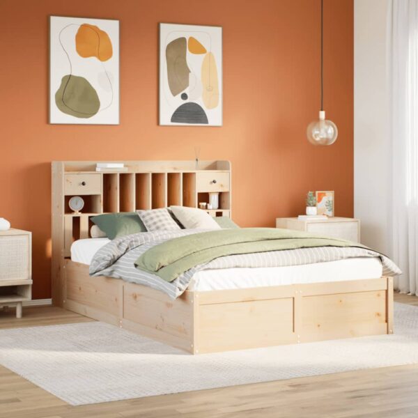 Bedframe zonder matras massief grenenhout 140x190 cm
