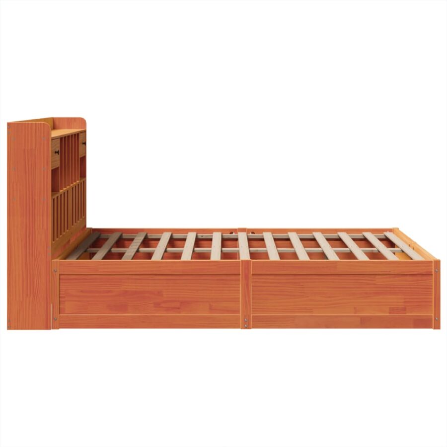 Bed met matras massief grenenhout wasbruin 140x190 cm - Afbeelding 6