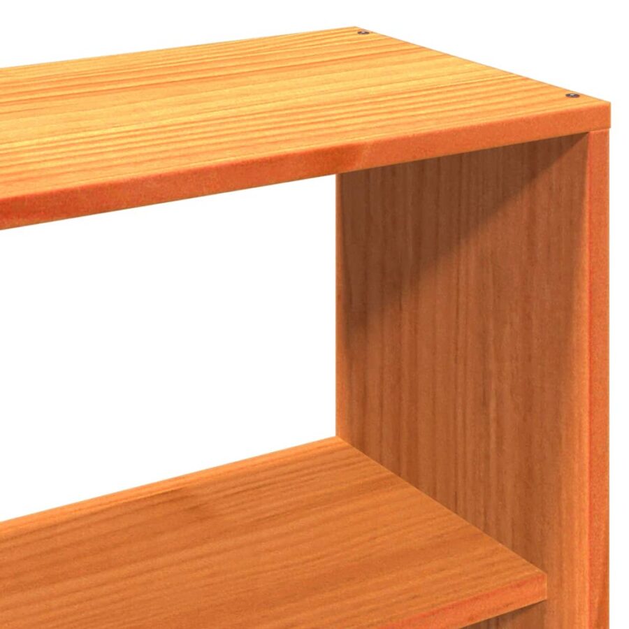 Bed met boekenkast zonder matras hout wasbruin 150x200 cm - Afbeelding 10